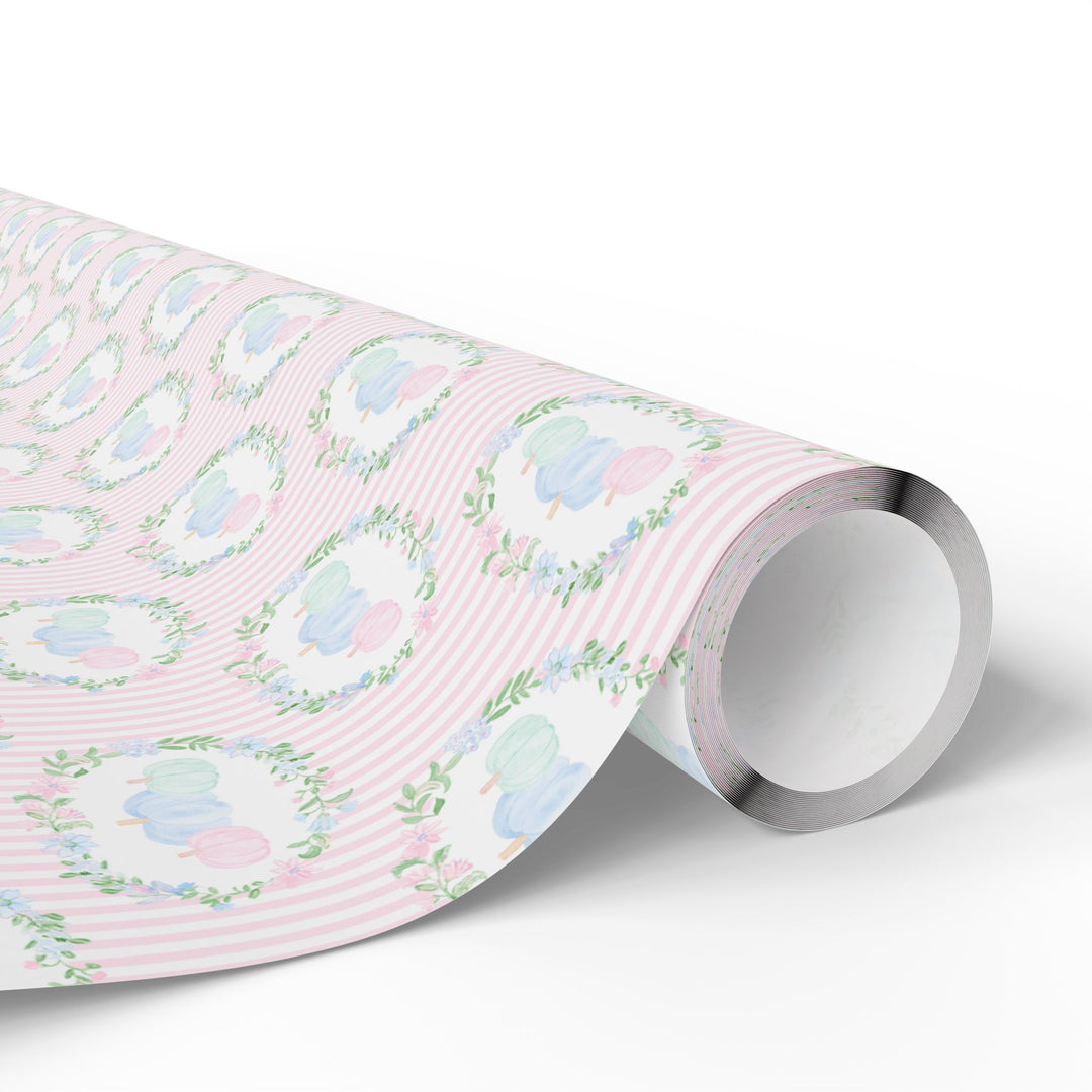 Floral Pastel Pumpkisns Wrapping Paper Roll — Pastel Gift Wrap
