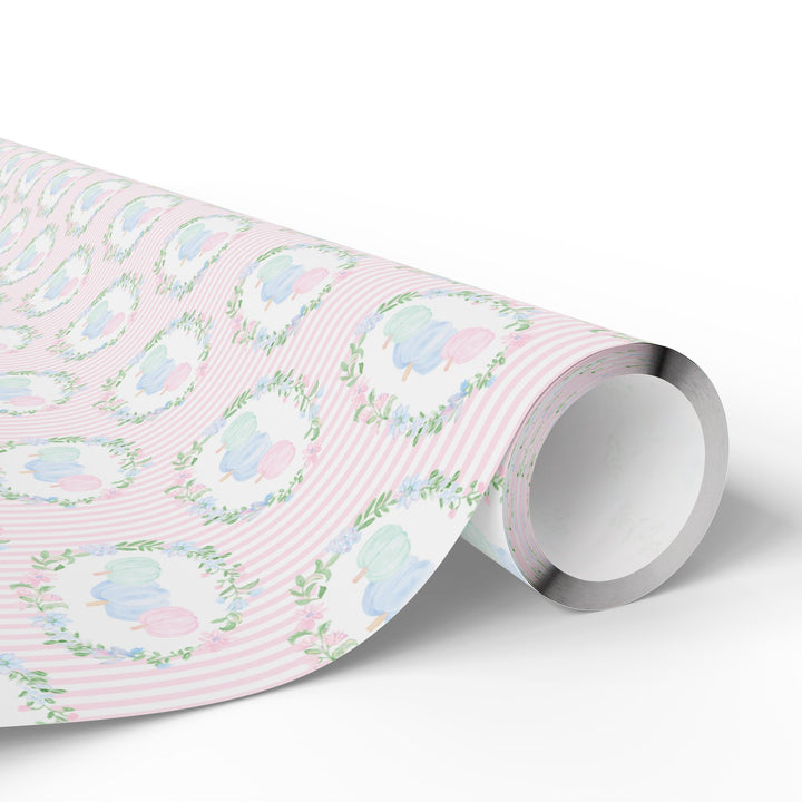 Floral Pastel Pumpkisns Wrapping Paper Roll — Pastel Gift Wrap