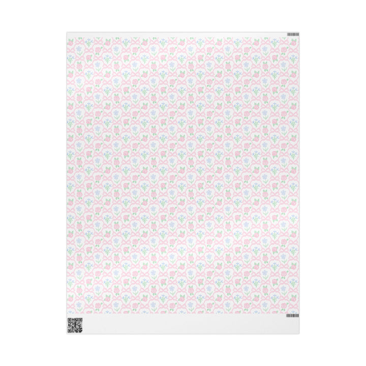 Preppy Ribbonerie Floral Wrapping Paper