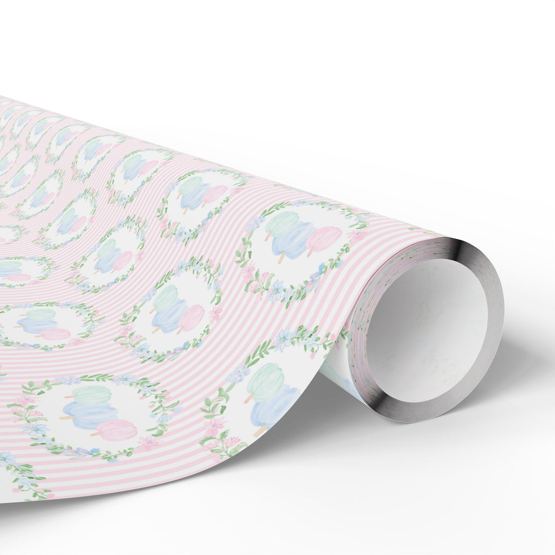 Floral Pastel Pumpkisns Wrapping Paper Roll — Pastel Gift Wrap