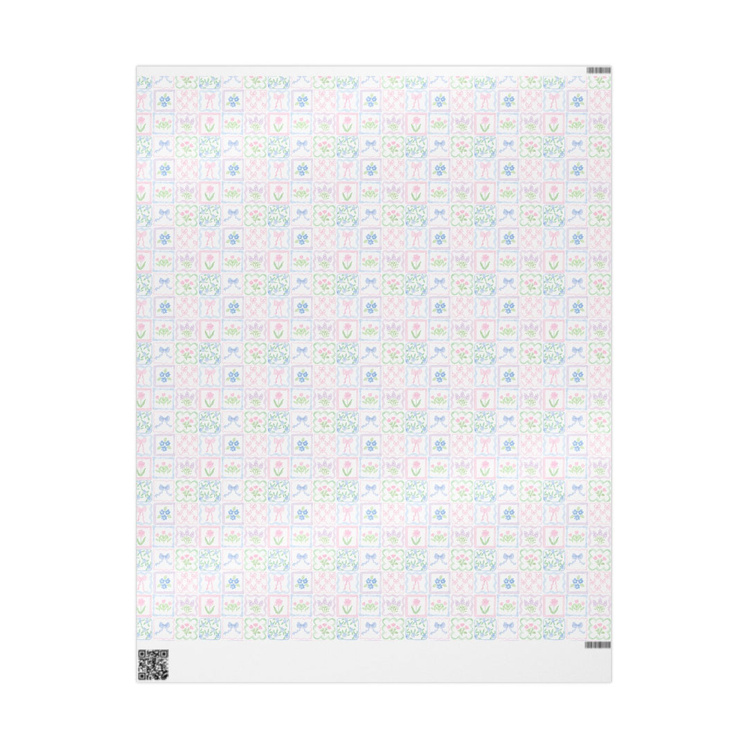 Watercolor Preppy Patchwork Gift Wrap