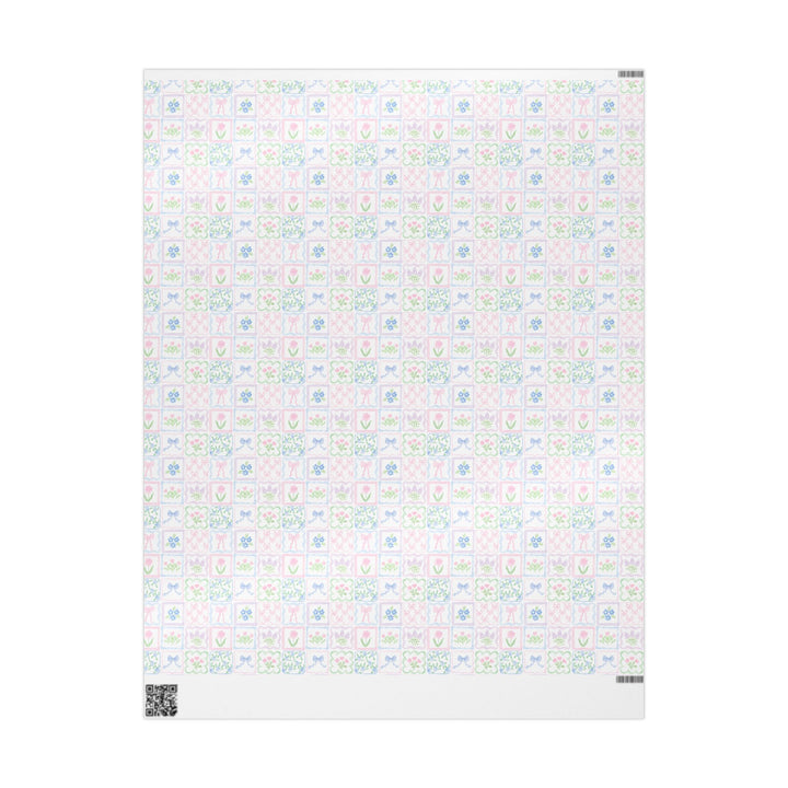 Watercolor Preppy Patchwork Gift Wrap