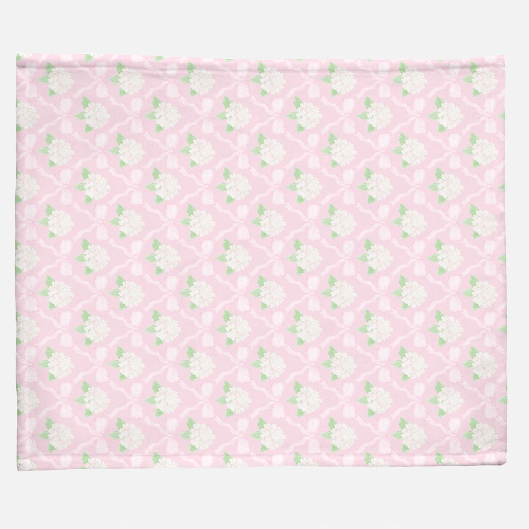 Blush Hydrangea Nursery Minky Blanket