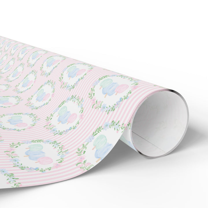 Floral Pastel Pumpkisns Wrapping Paper Roll — Pastel Gift Wrap
