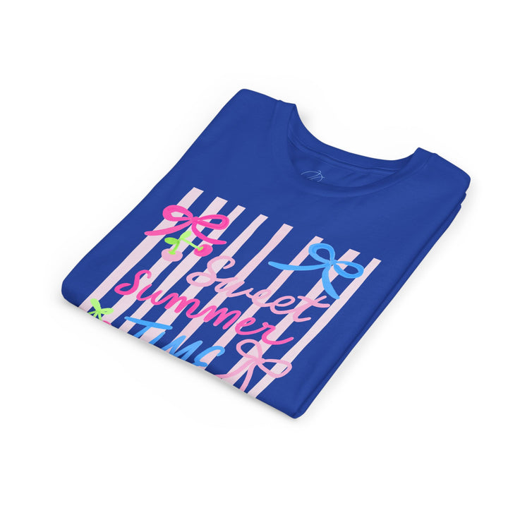 Sweet Summer Time Pastel Bow &amp; Cherry Youth Graphic Tee