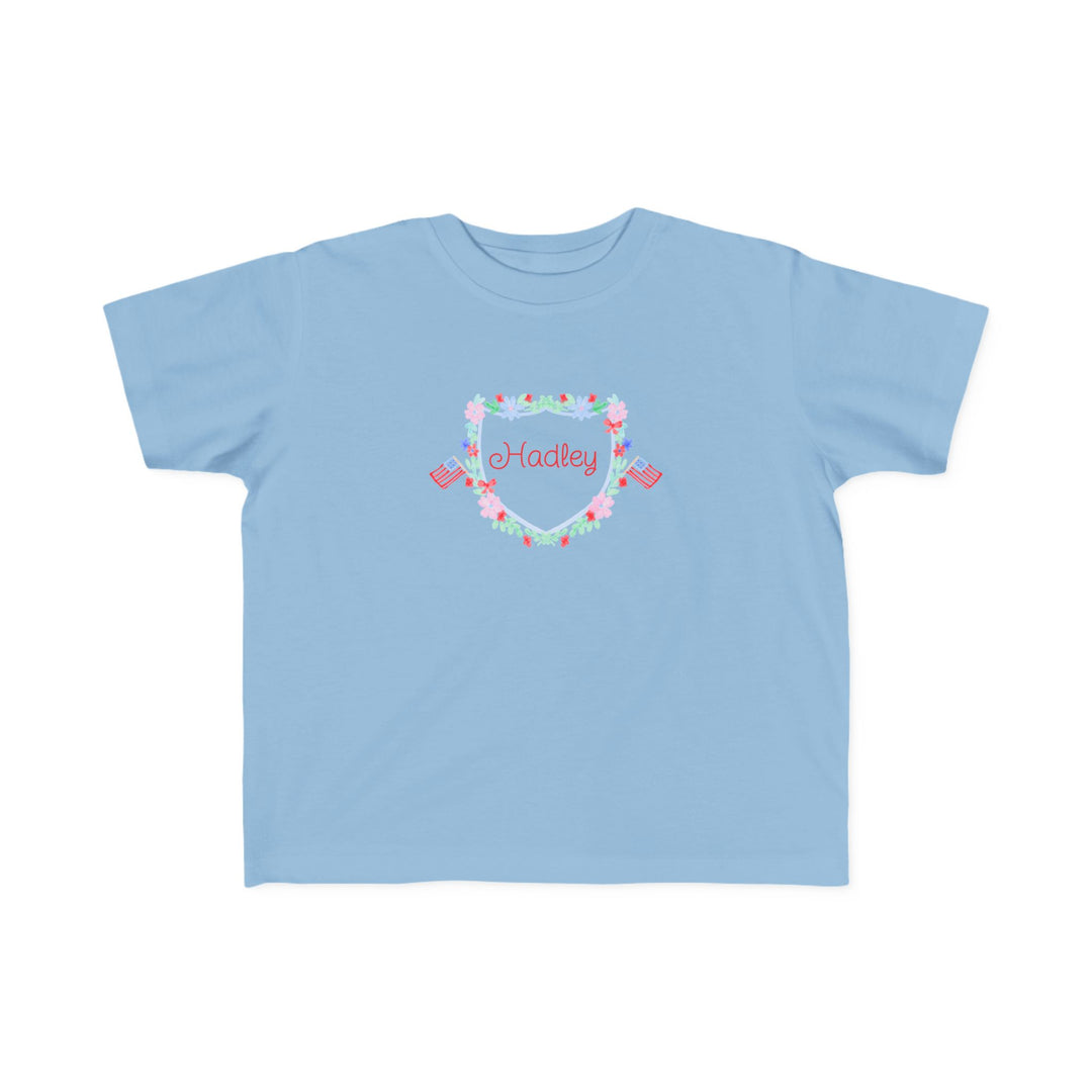 Personalized 4th of July Crest Toddler T-Shirt