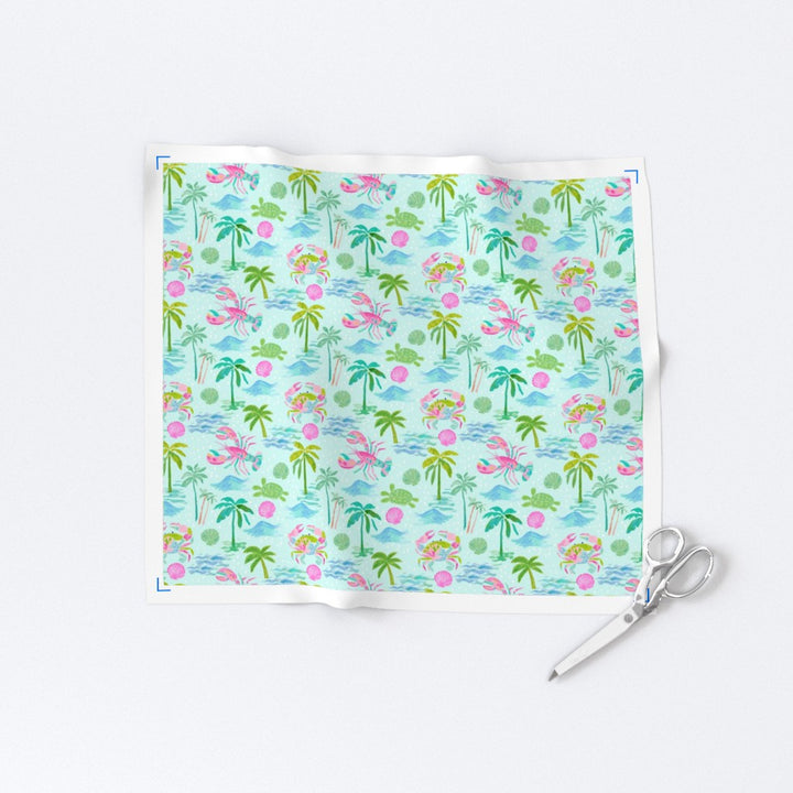 Preppy Beach Vibes Printed Fabric