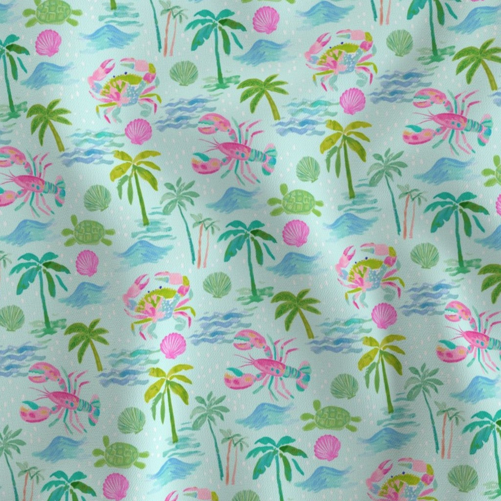 Preppy Beach Vibes Printed Fabric