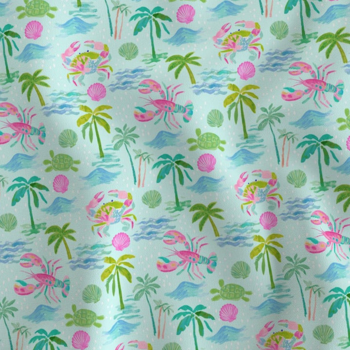Preppy Beach Vibes Printed Fabric