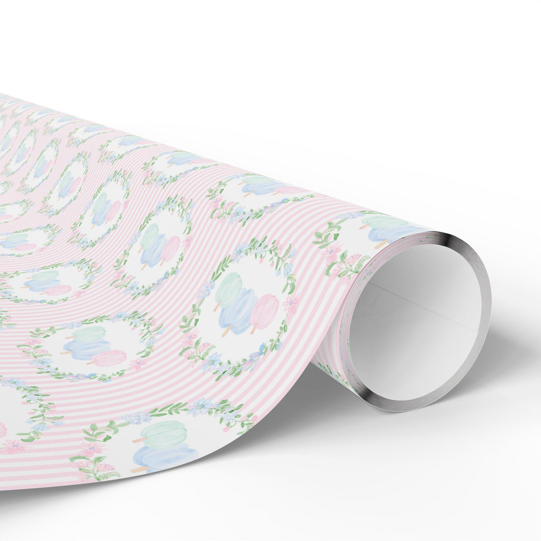Floral Pastel Pumpkisns Wrapping Paper Roll — Pastel Gift Wrap