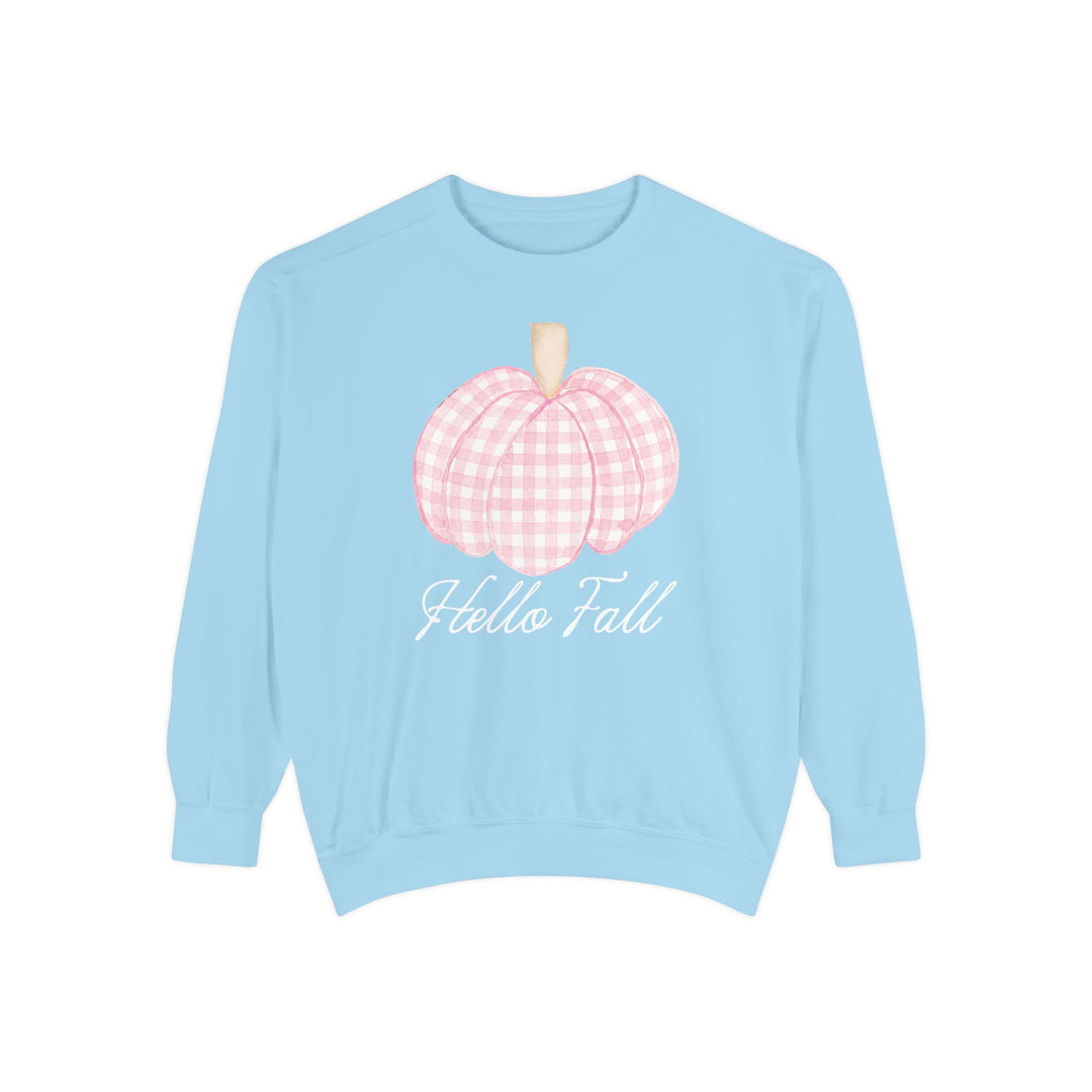 Pink Gingham Pumpkin Sweatshirt