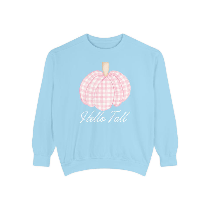 Pink Gingham Pumpkin Sweatshirt