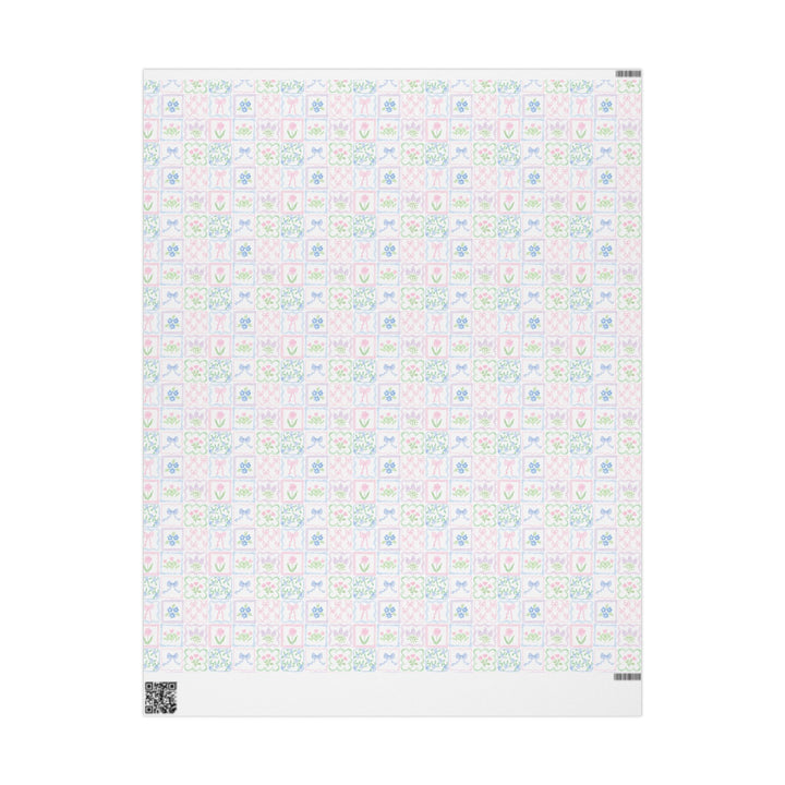 Watercolor Preppy Patchwork Gift Wrap