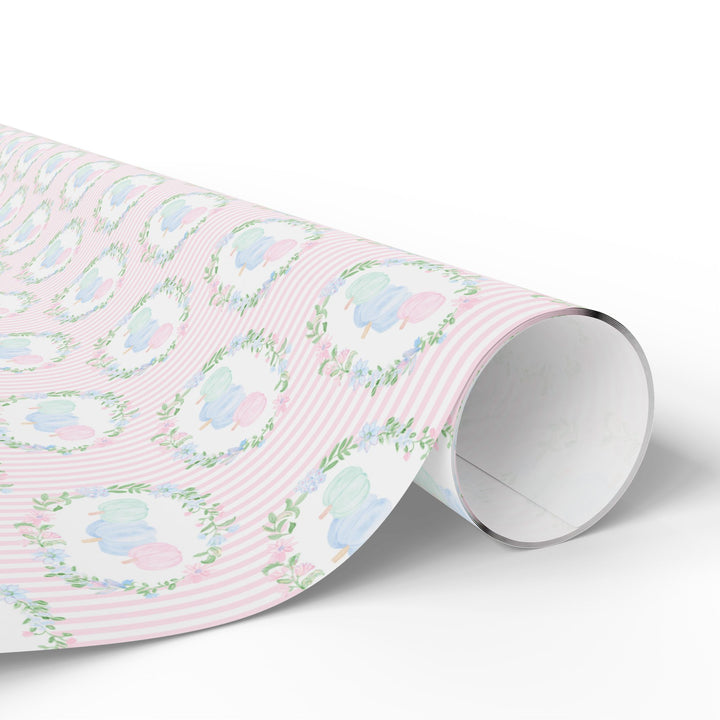 Floral Pastel Pumpkisns Wrapping Paper Roll — Pastel Gift Wrap