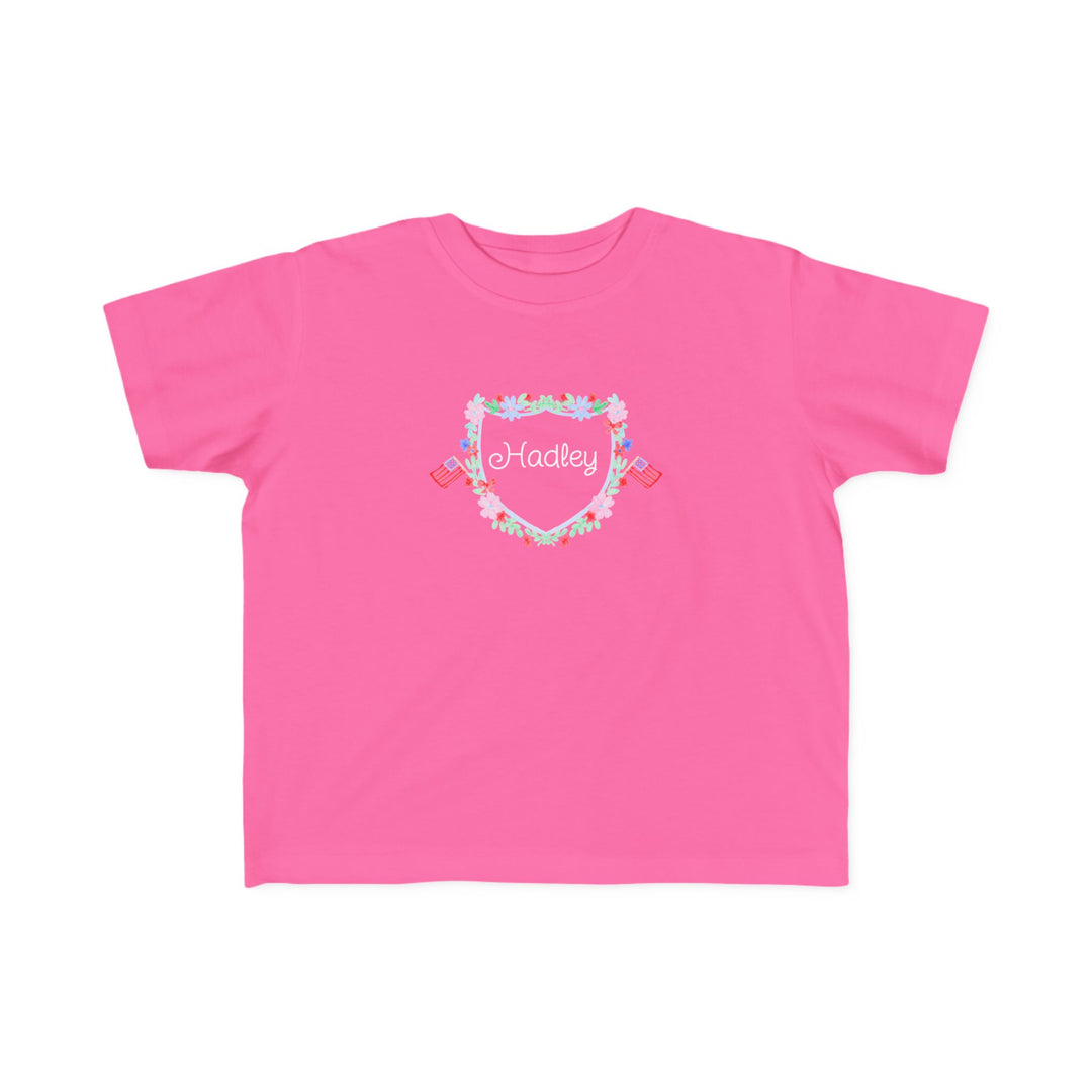 Personalized 4th of July Crest Toddler T-Shirt