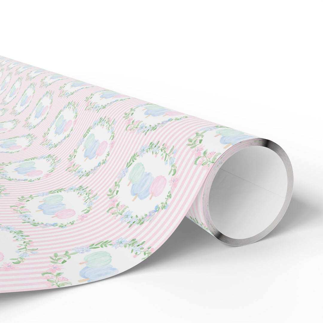Floral Pastel Pumpkisns Wrapping Paper Roll — Pastel Gift Wrap
