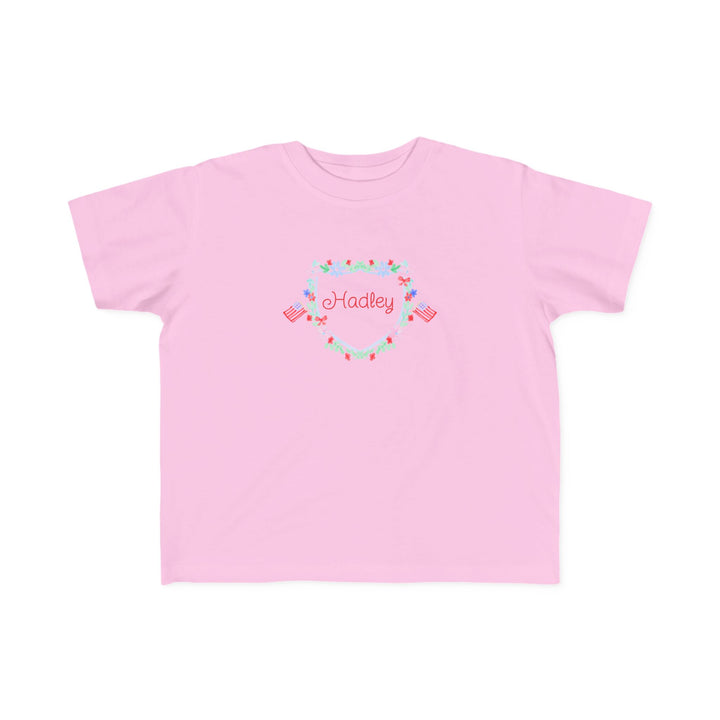 Personalized 4th of July Crest Toddler T-Shirt