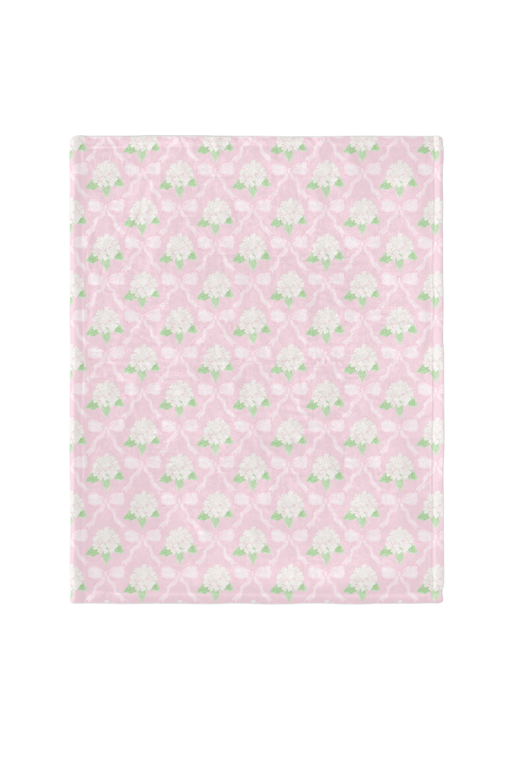Blush Hydrangea Nursery Minky Blanket
