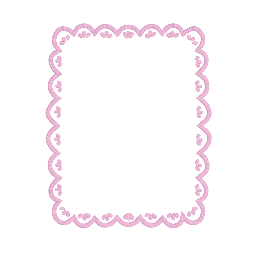 Scallop Rectangle Frame Applique
