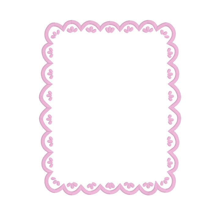 Scallop Rectangle Frame Applique