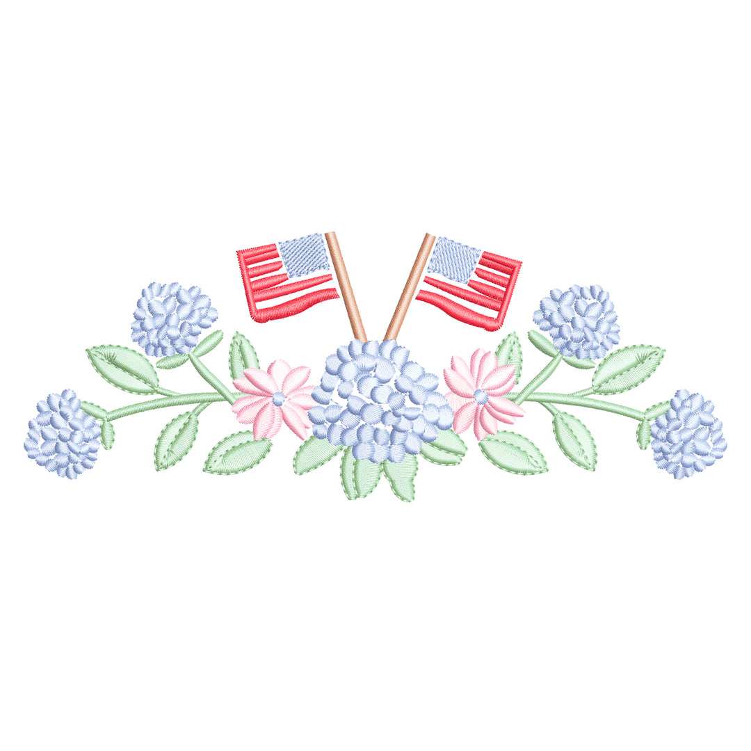 Hydrangea 4th of July Flags