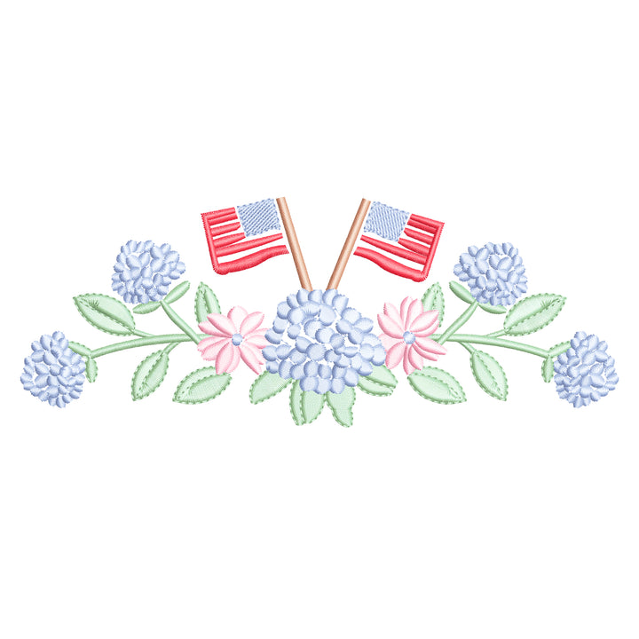 Hydrangea 4th of July Flags