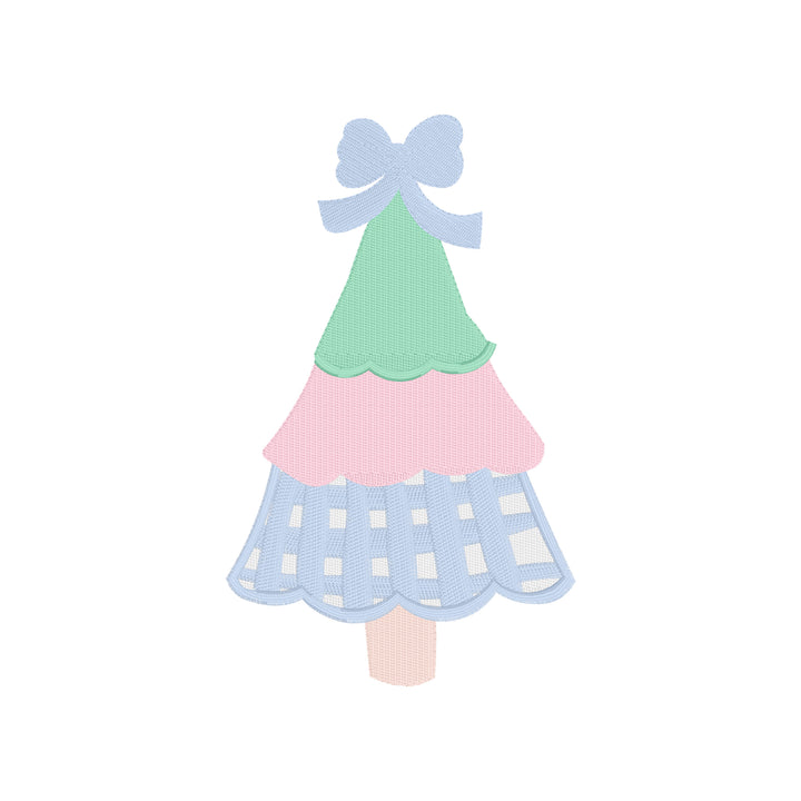 Preppy Christmas Tree Gingham