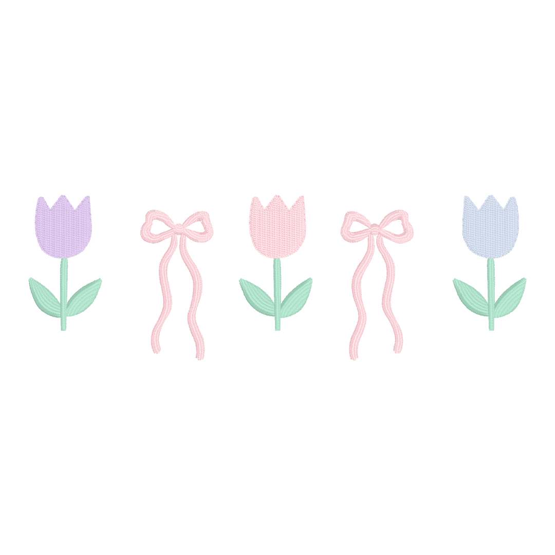 Spring Bows With Tulips