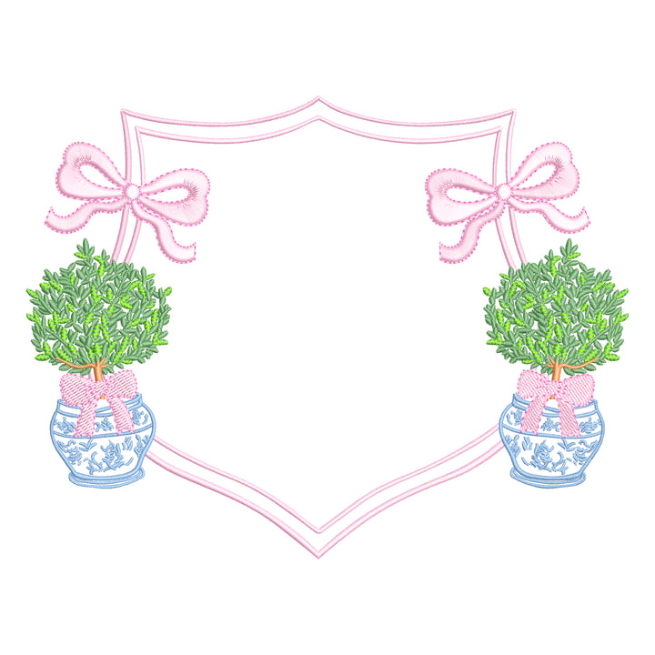Chinoiserie Pot Double Bow Crest