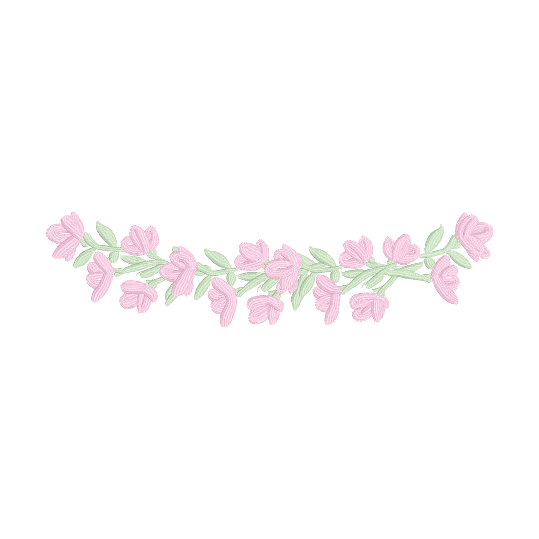 Pink Floral Half Wreath
