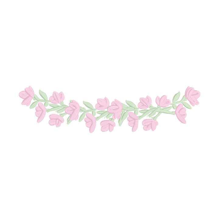Pink Floral Half Wreath