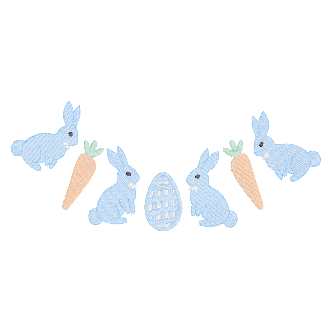 Preppy Easter Bunnies, Eggs, Carrots