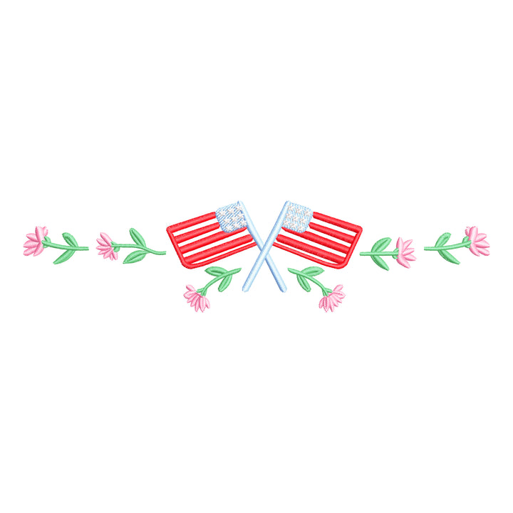 4th of July Flags &amp; Floral