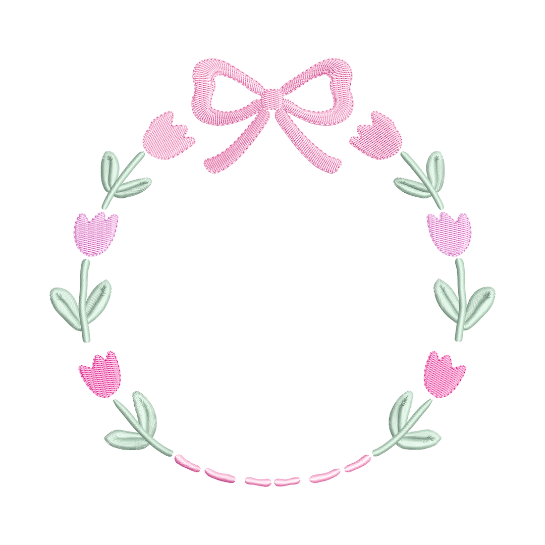 Preppy Tulips Spring Wreath