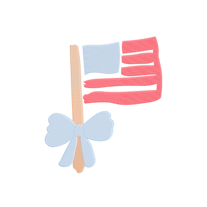 4th of July Flag &amp; Bow