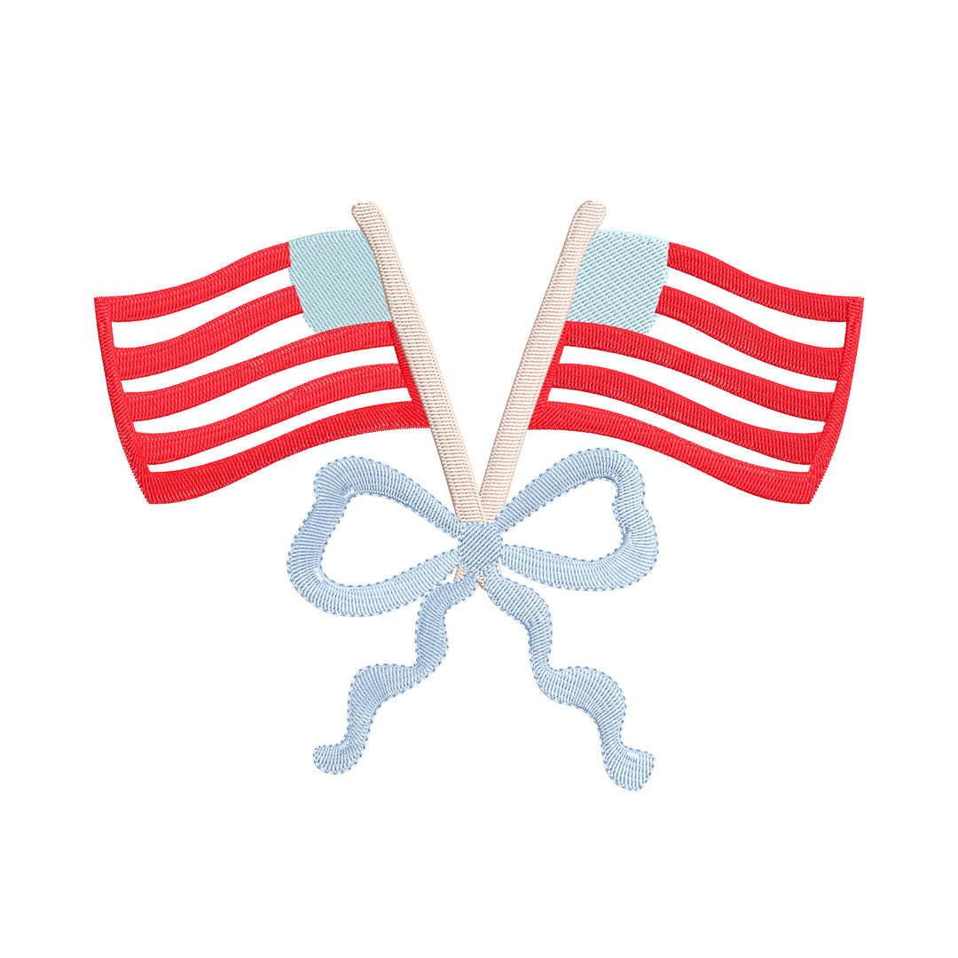 4th of July Flags &amp; Bow