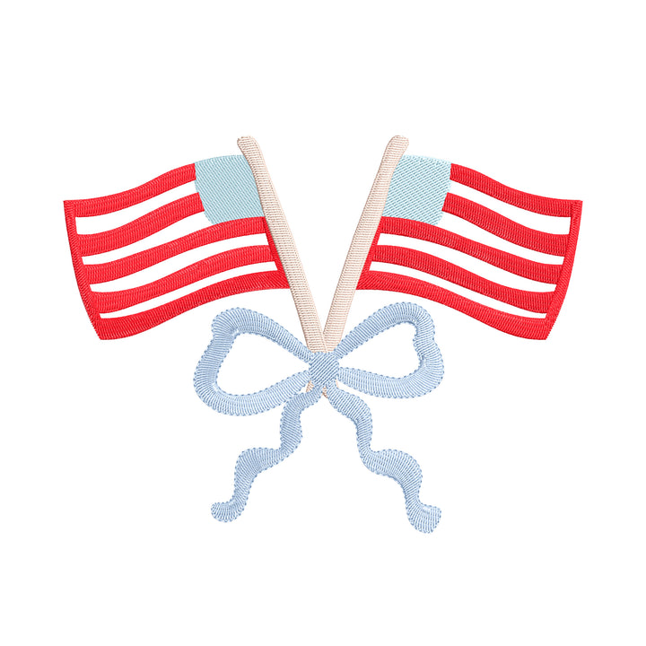4th of July Flags &amp; Bow