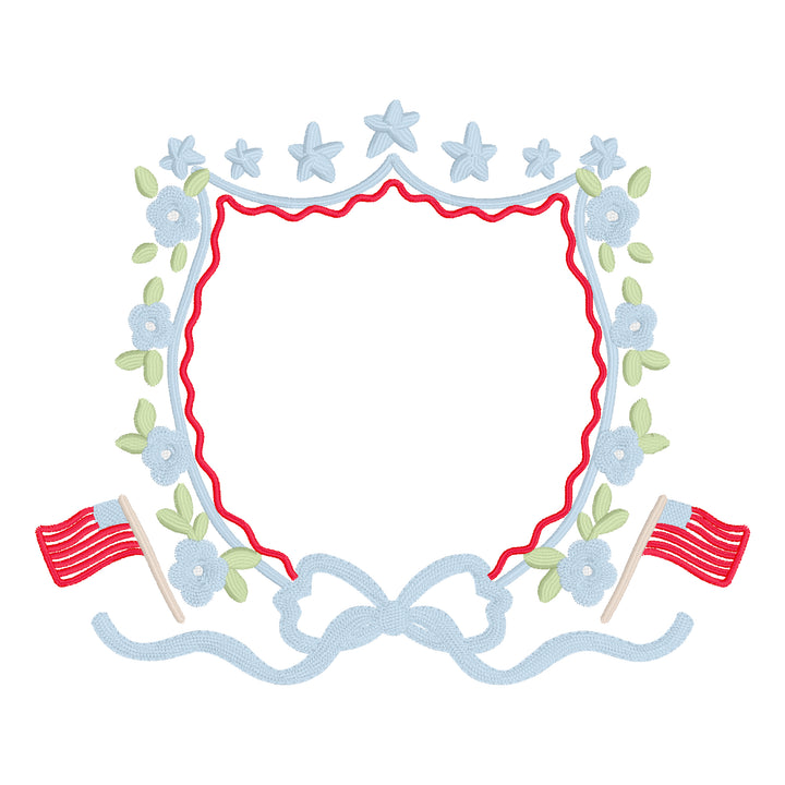 4th of July Crest with Bow