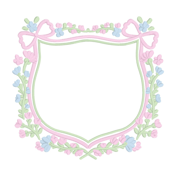 Floral Double Bow Crest