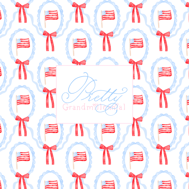 Patriotic Bows and Flags