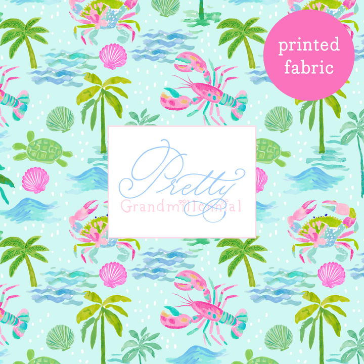 Preppy Beach Vibes Printed Fabric