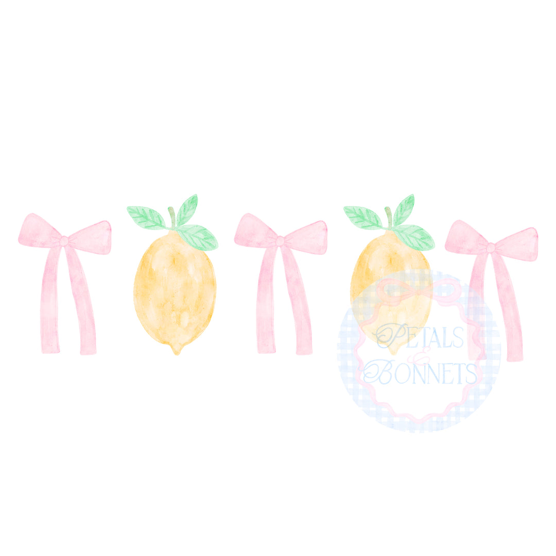 Lemons and Bows PNG SVG Design