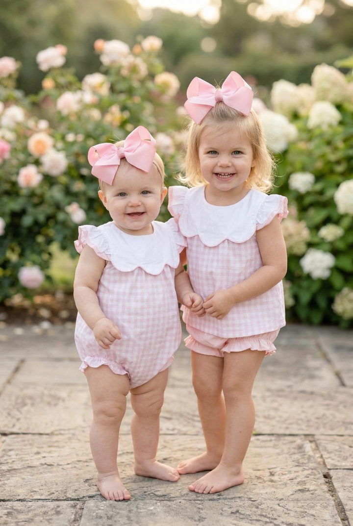 Preppy Scallop Gingham Bubble Pre-Order ETA July