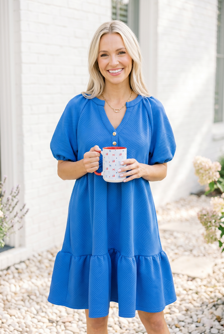 Patriotic Mini Flags &amp; Bows Accent Coffee Mug