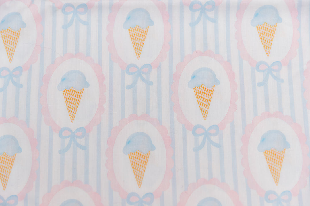 Preppy Ice Cream Cones and Bows with Stripes