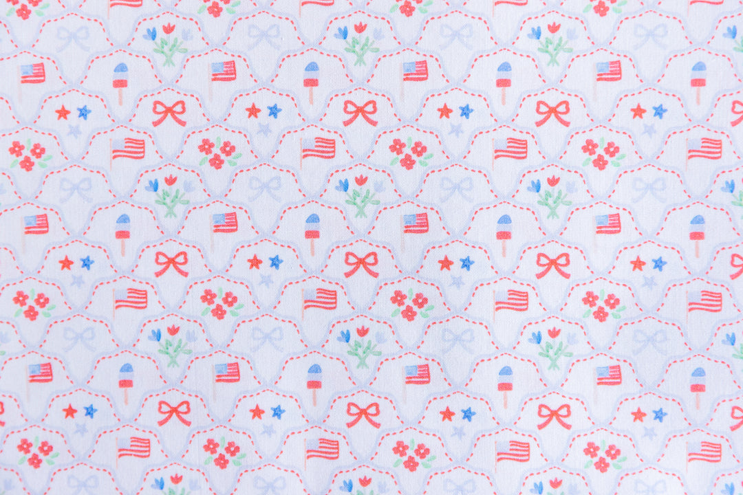 Preppy 4th of July Cotton Poplin