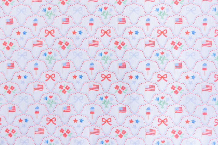 Preppy 4th of July Cotton Poplin