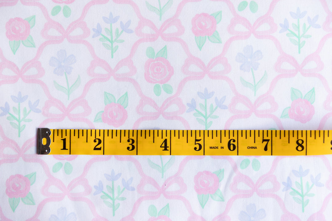 Pink Ribbonerie and Floral Cotton Poplin