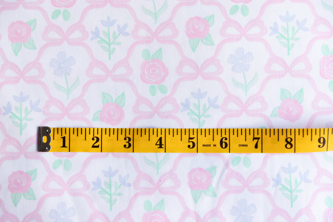 Pink Ribbonerie and Floral Cotton Poplin