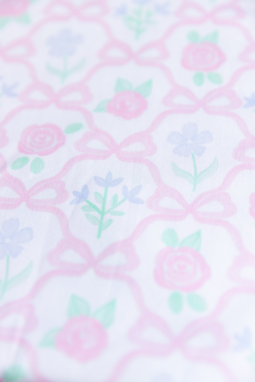 Pink Ribbonerie and Floral Cotton Poplin